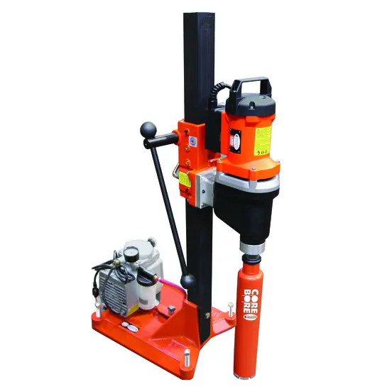 Orange and black DIAMONDPR Concrete Core Drill, 13-15 Amps, Electric Powered