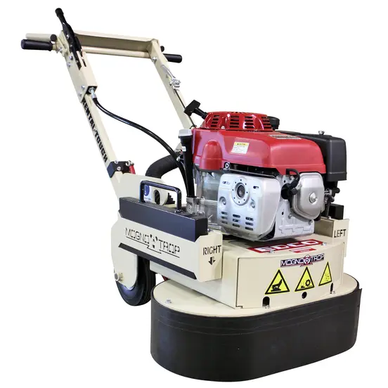 Beige and red EDCO Walk-behind Concrete Grinder, Dual Head, Gas Powered