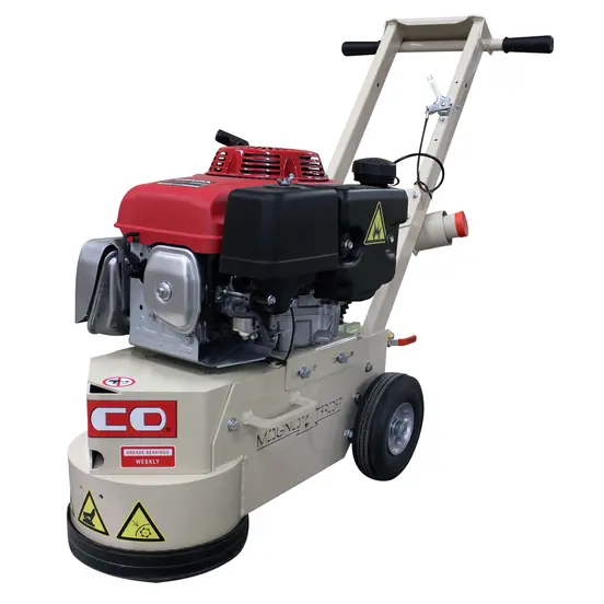 Red and beige Edco Walk-behind Concrete Grinder