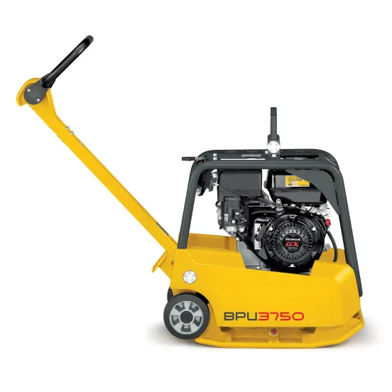 Yellow Wacker-Neuson reversible vibratory plate compactor