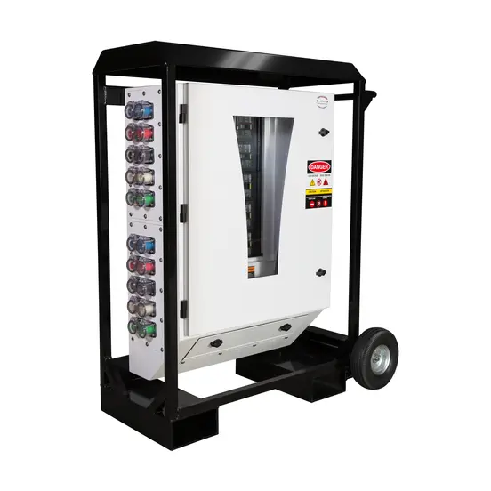 White and black AES 600-800 Amp I-Line Power Distribution Panel