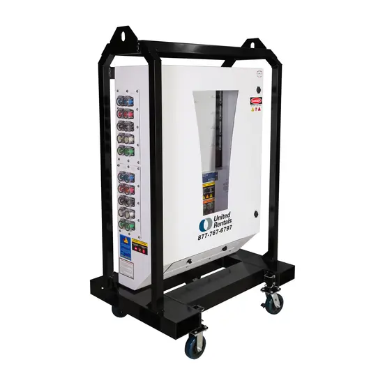 White and black AES 1,200 Amp I-Line Power Distribution Panel
