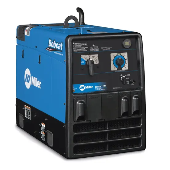 Blue and black MILLERELEC Arc Welder, 225 Amps, Electric Powered