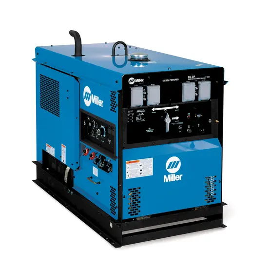 Blue and black MILLERELEC Dual Operator Arc Welder, 600 Amp, Diesel Powered