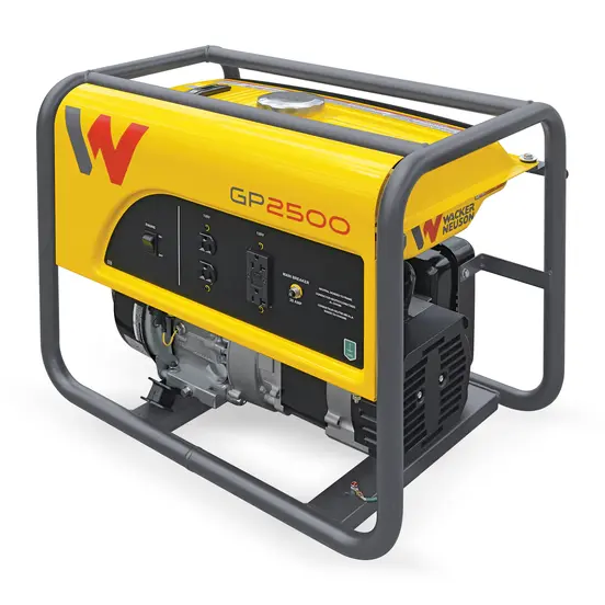 Yellow and gray WACKER 2,500-2,900 W Portable Generator, Gas