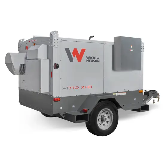 Gray WACKER Indirect Heater, 750,000 BTU, Diesel Powered