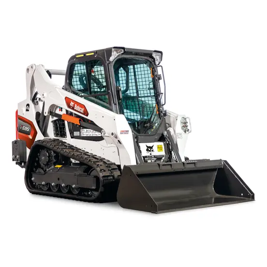White, black and orange BOBCAT 2,000-2,400 lb. Compact Track Loader