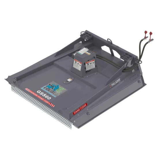 Gray PALADIN Brush Hog Mower Attachment for Skid Steer