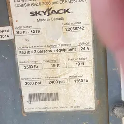 2014 Skyjack SJIII4632 Scissor Lift